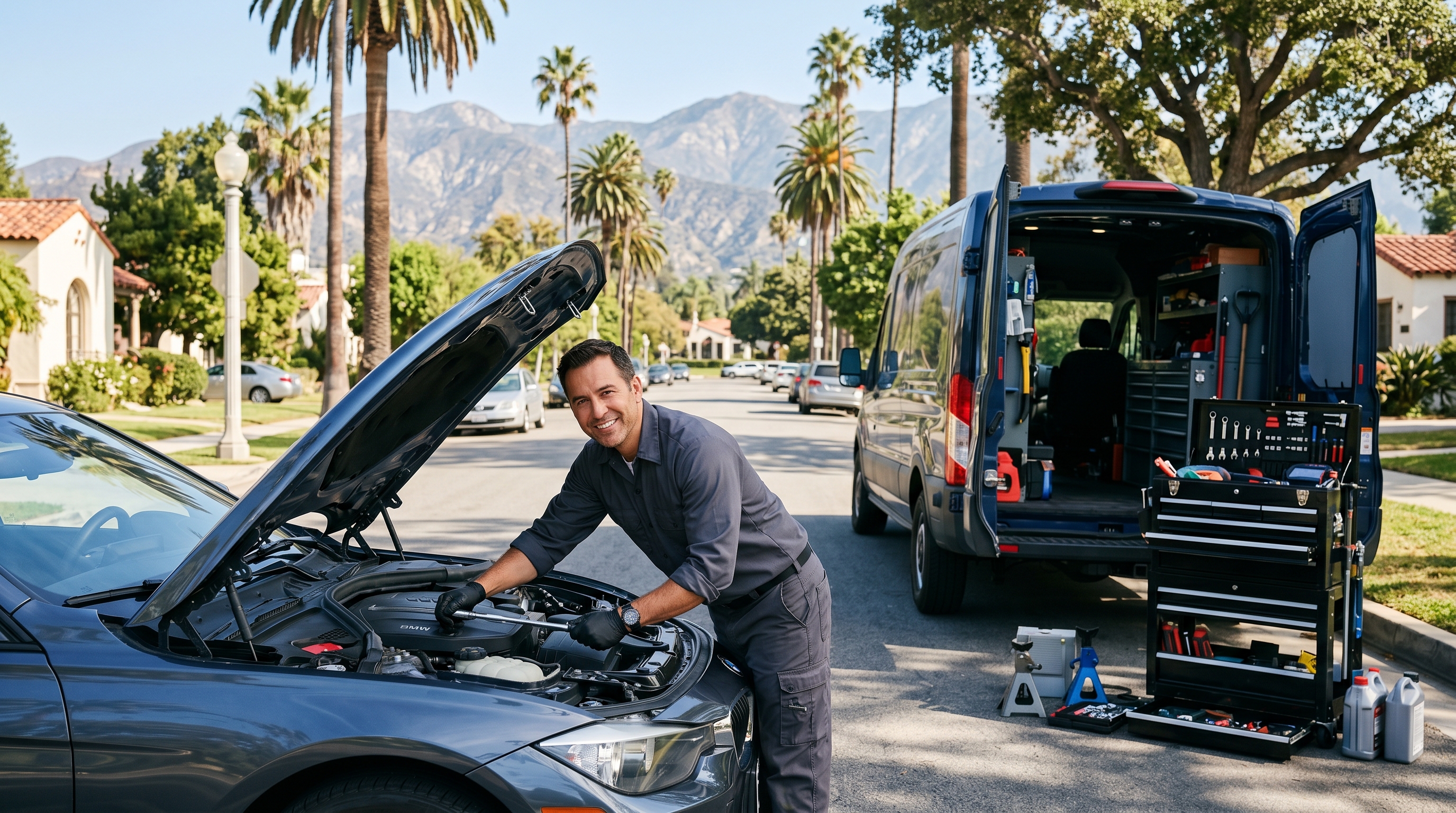 showing mobile mechanic Pasadena, CA