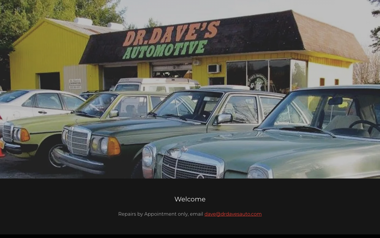 Dr. Dave’s Automotive homepage screenshot